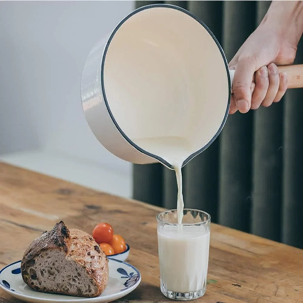 شیرجوش، قابلمه مکمل غذای کودک، قابلمه میناکاری نچسب برای پختن فرنی و بخارپز کردن، چند منظوره و مقاوم در برابر حرارت برای آشپزخانه، سفید - 10x18 سانتی متر شیرجوش، قابلمه مکمل غذای کودک، قابلمه میناکاری نچسب برای پختن فرنی و بخارپز کردن، چند منظوره و مقاوم در برابر حرارت برای آشپزخانه، سفید - 10x18 سانتی متر