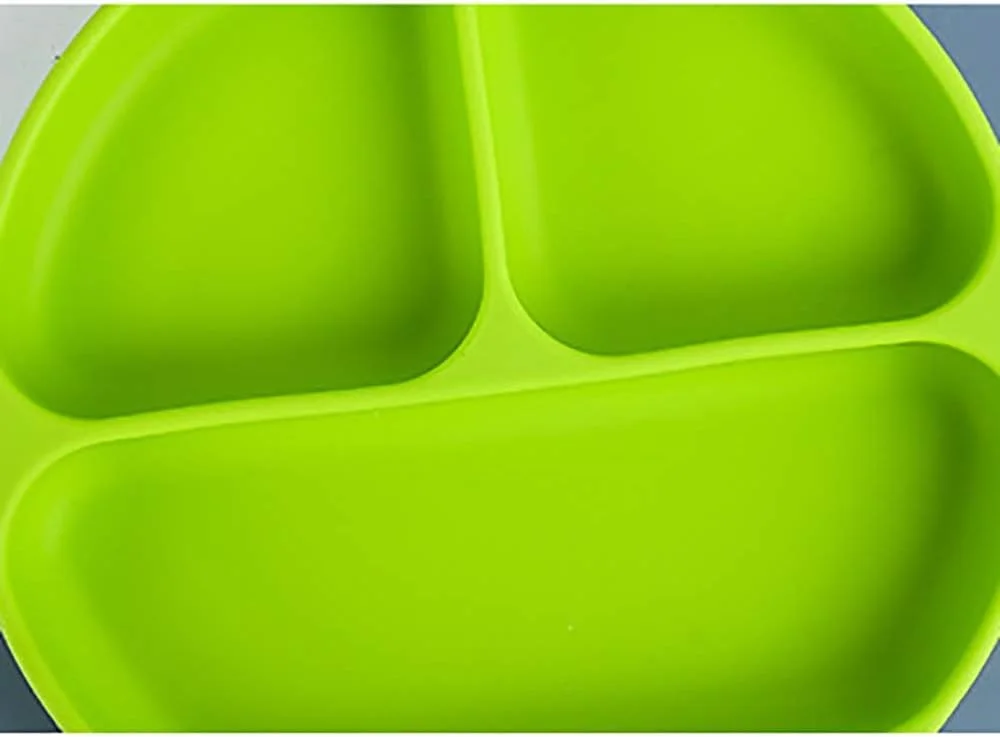 ظروف غذاخوری کودک، مقاوم در برابر شکستن، ظروف مکمل غذای سیلیکونی با مکش زیربندی شده (رنگ : A)