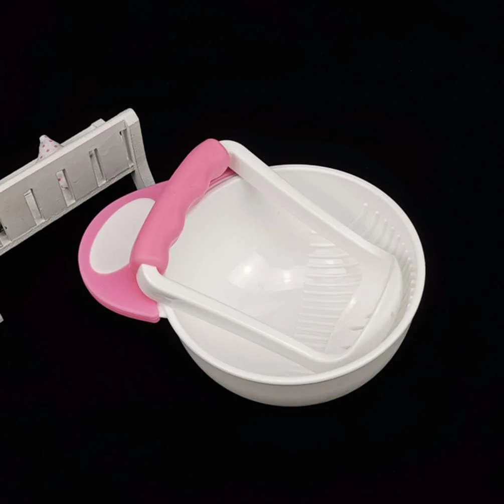 کاسه پوره ساز غذا تادد مامی، ست کاسه های غذاخوری کودک، ابزار تغذیه کودک (صورتی)