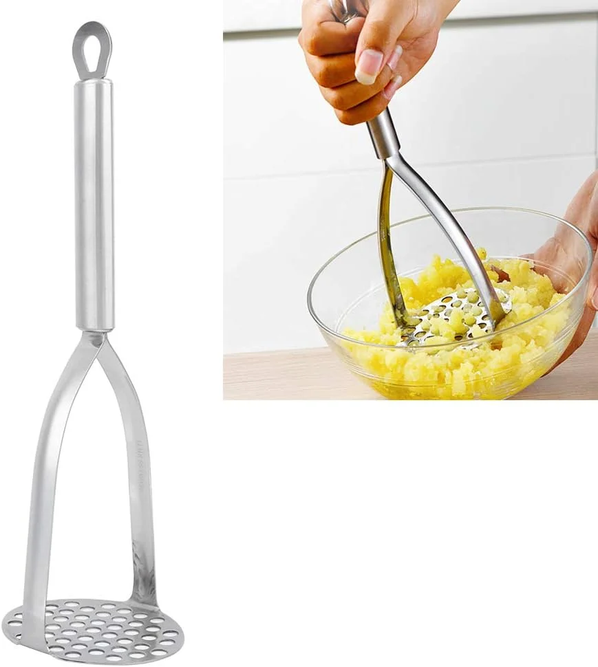 پوره ساز سیب زمینی ضخیم شده Topyond از جنس استیل ضد زنگ - ایده آل برای پوره کردن سیب زمینی، سیب زمینی شیرین، میوه و مکمل های غذای کودک - لوازم آشپزخانه خانگی برای پوره کردن بدون زحمت پوره ساز سیب زمینی ضخیم شده Topyond از جنس استیل ضد زنگ - ایده آل برای پوره کردن سیب زمینی، سیب زمینی شیرین، میوه و مکمل های غذای کودک - لوازم آشپزخانه خانگی برای پوره کردن بدون زحمت