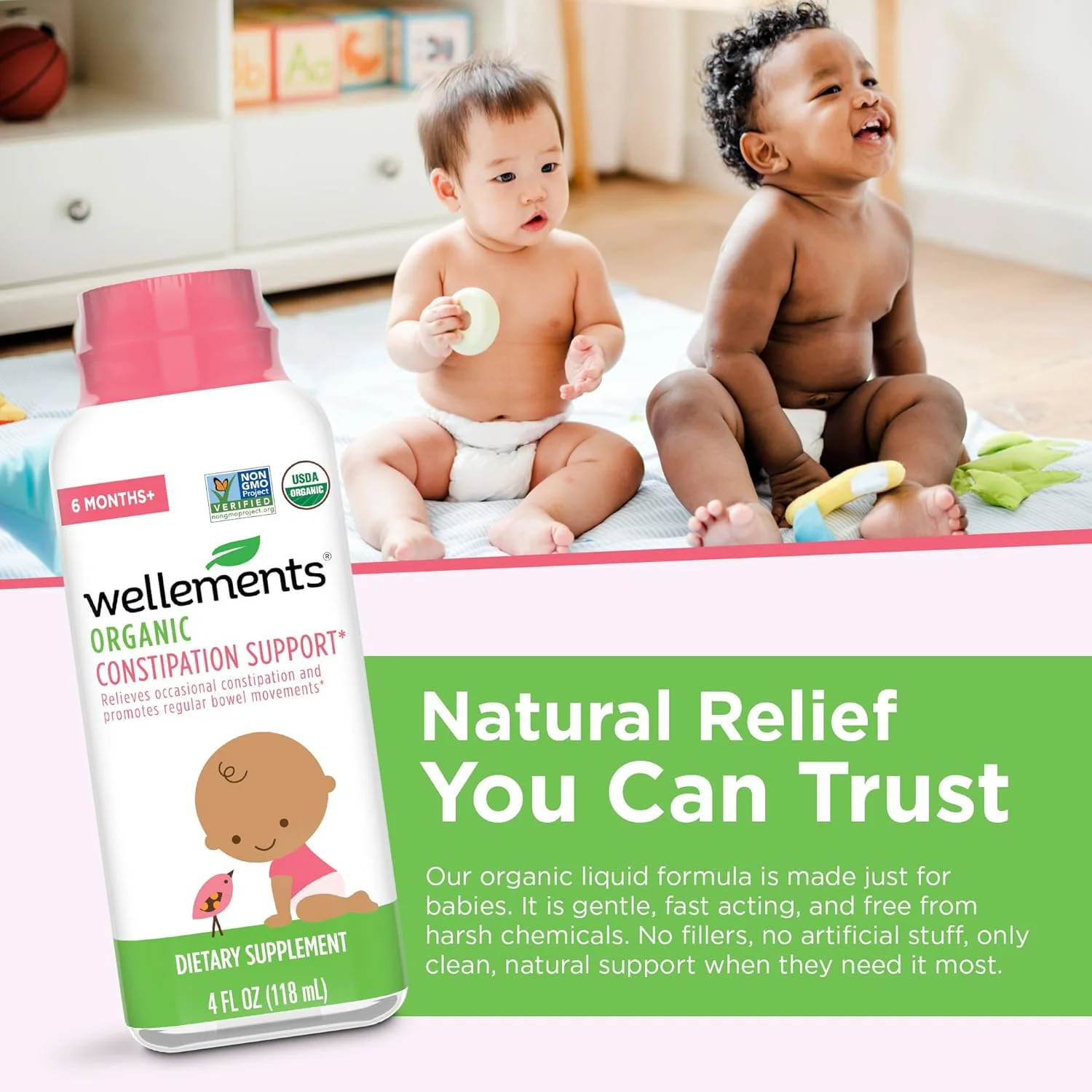 محلول رفع یبوست نوزادان Wellements، ۱۲۰ میلی لیتر