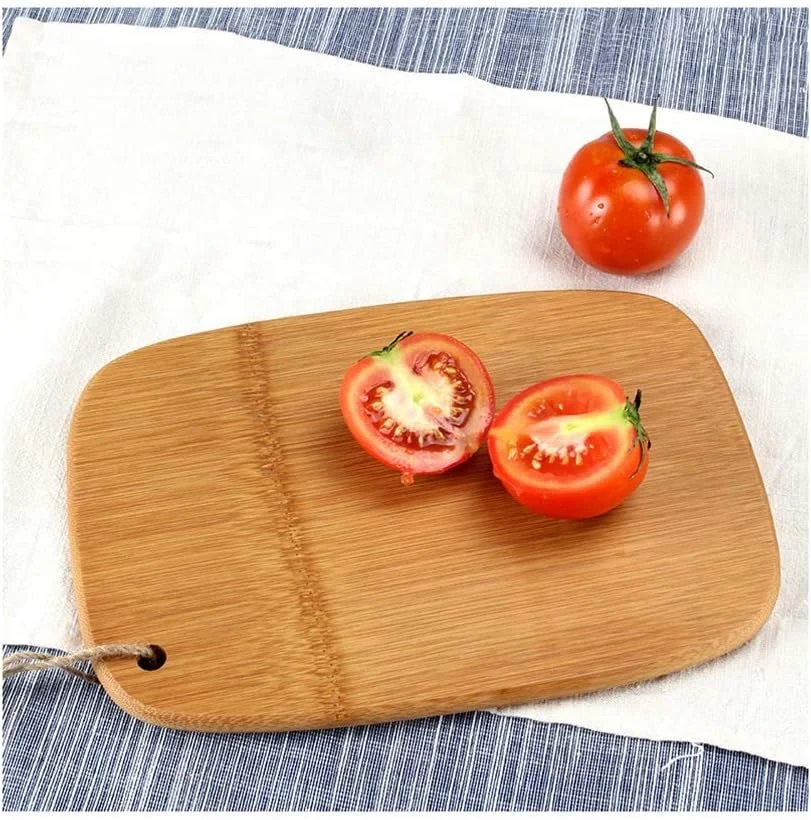 تخته برش کوچک بامبو کامل YNGJUEN، تخته برش میوه، تخته برش مکمل غذای کودک خانگی (اندازه: 40X30x2.2cm)