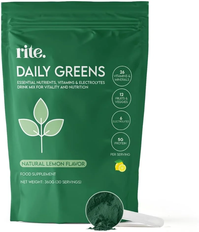 مخلوط نوشیدنی سبزیجات روزانه I شامل 40 سبزیجات پیشرفته، سوپرفودها و الکترولیت ها، وگان و بدون گلوتن، بدون شکر افزوده، فرمول طبیعی پیشرفته، طعم لیمو (30 سروینگ، 1 ماه) مخلوط نوشیدنی سبزیجات روزانه I شامل 40 سبزیجات پیشرفته، سوپرفودها و الکترولیت ها، وگان و بدون گلوتن، بدون شکر افزوده، فرمول طبیعی پیشرفته، طعم لیمو (30 سروینگ، 1 ماه)