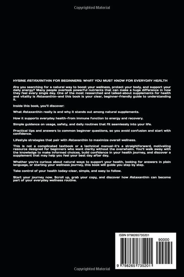 آستاگزانتین هایسین برای مبتدیان: آنچه برای سلامتی روزمره باید بدانید: راهنمای روزانه 30 روزه برای تقویت ایمنی، انرژی، ریکاوری و تندرستی با غذاها، مکمل ها و آمینو اسیدهای طبیعی آستاگزانتین هایسین برای مبتدیان: آنچه برای سلامتی روزمره باید بدانید: راهنمای روزانه 30 روزه برای تقویت ایمنی، انرژی، ریکاوری و تندرستی با غذاها، مکمل ها و آمینو اسیدهای طبیعی