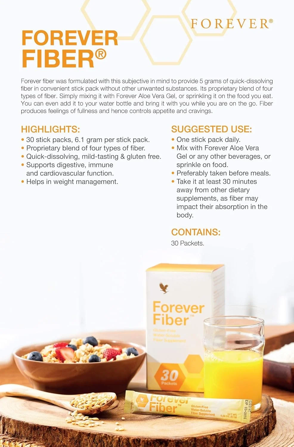 مکمل غذایی فیبر فوراور (30 بسته 5 گرمی) مکمل غذایی فیبر فوراور (30 بسته 5 گرمی)