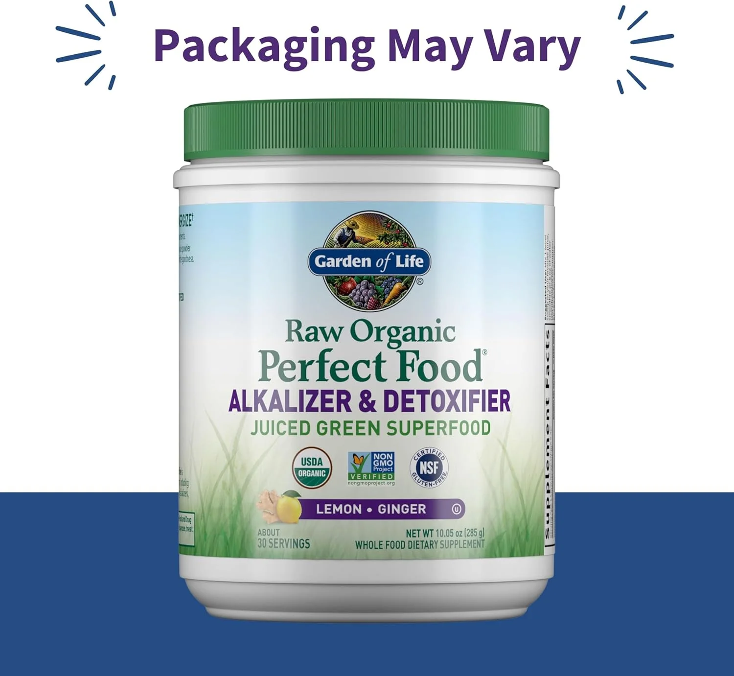 پودر سوپرفود سبزیجات ارگانیک و خام Garden of Life، طعم زنجبیل و لیمو، 30 سروینگ (ممکن است بسته بندی متفاوت باشد) - غیر GMO، فاقد گلوتن، مکمل غذایی کامل پودر سوپرفود سبزیجات ارگانیک و خام Garden of Life، طعم زنجبیل و لیمو، 30 سروینگ (ممکن است بسته بندی متفاوت باشد) - غیر GMO، فاقد گلوتن، مکمل غذایی کامل