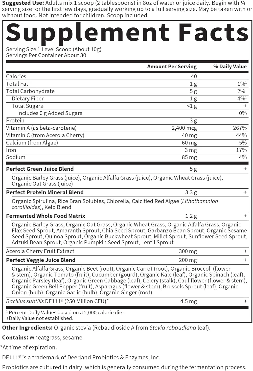 پودر فرمول غذای سبز عالی Garden of Life - 10.58 اونس 62892 پودر فرمول غذای سبز عالی Garden of Life - 10.58 اونس 62892