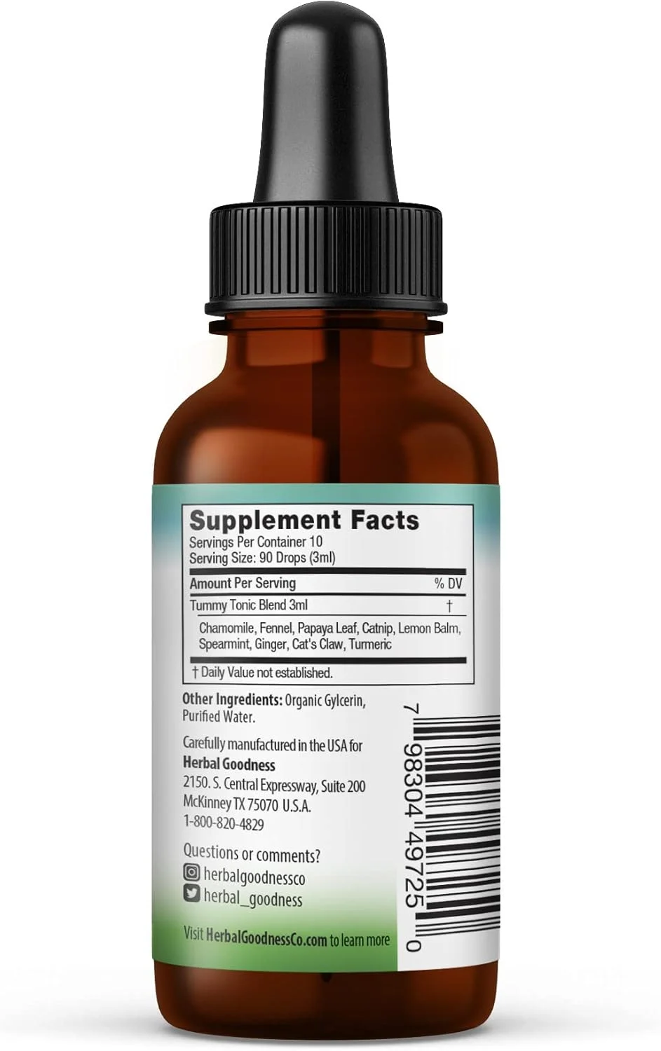 عصاره مایع تقویت کننده معده کودکان - 100% ارگانیک - مکمل حمایت از هضم برای کودکان - قطره برای هضم - سلامت روده - فاقد گلوتن - وگان - 30 میلی لیتر - Herbal Goodness