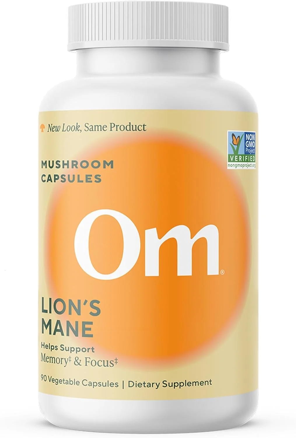 کپسول سوپرفود قارچ یال شیر از OM MUSHROOM، 90 عدد