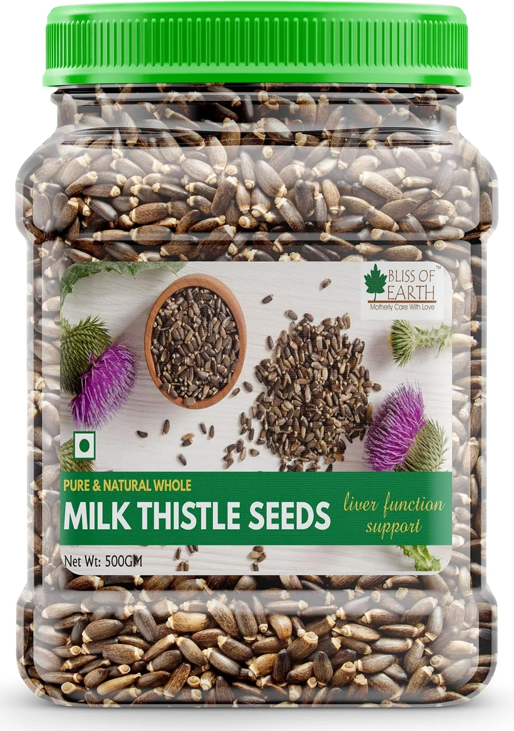 تخم خار مریم بلیس آف ارث ۵۰۰ گرمی، غذای فوق العاده ارگانیک برای پاکسازی کبد و تقویت سیستم ایمنی