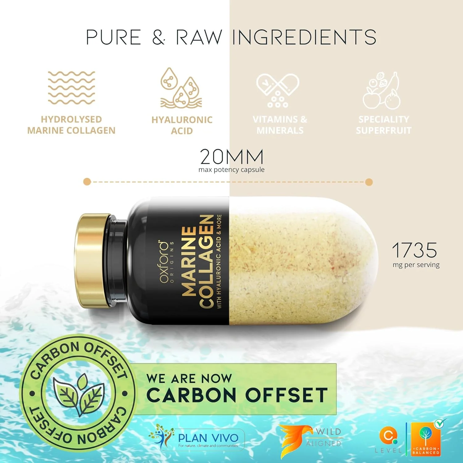 کپسول های کلاژن دریایی پیشرفته | کمپلکس تقویت شده با سوپرفود و ویتامین 1735 میلی گرمی برای مو، پوست و ناخن های درخشان | قرص های کلاژن دریایی برای زنان و مردان | مکمل های کلاژن ممتاز ساخت انگلستان کپسول های کلاژن دریایی پیشرفته | کمپلکس تقویت شده با سوپرفود و ویتامین 1735 میلی گرمی برای مو، پوست و ناخن های درخشان | قرص های کلاژن دریایی برای زنان و مردان | مکمل های کلاژن ممتاز ساخت انگلستان