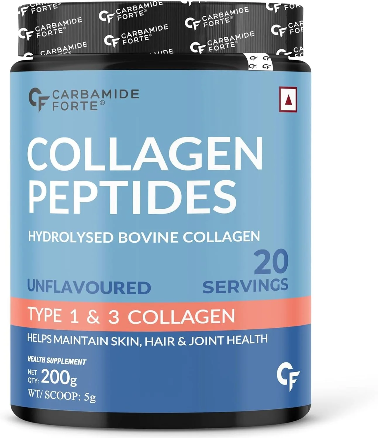 پودر کلاژن هیدرولیز شده کاربامید فورته - با پپتیدهای کلاژن نوع 1 و 3 | مکمل کلاژن بدون طعم - 200 گرم پودر کلاژن هیدرولیز شده کاربامید فورته - با پپتیدهای کلاژن نوع 1 و 3 | مکمل کلاژن بدون طعم - 200 گرم