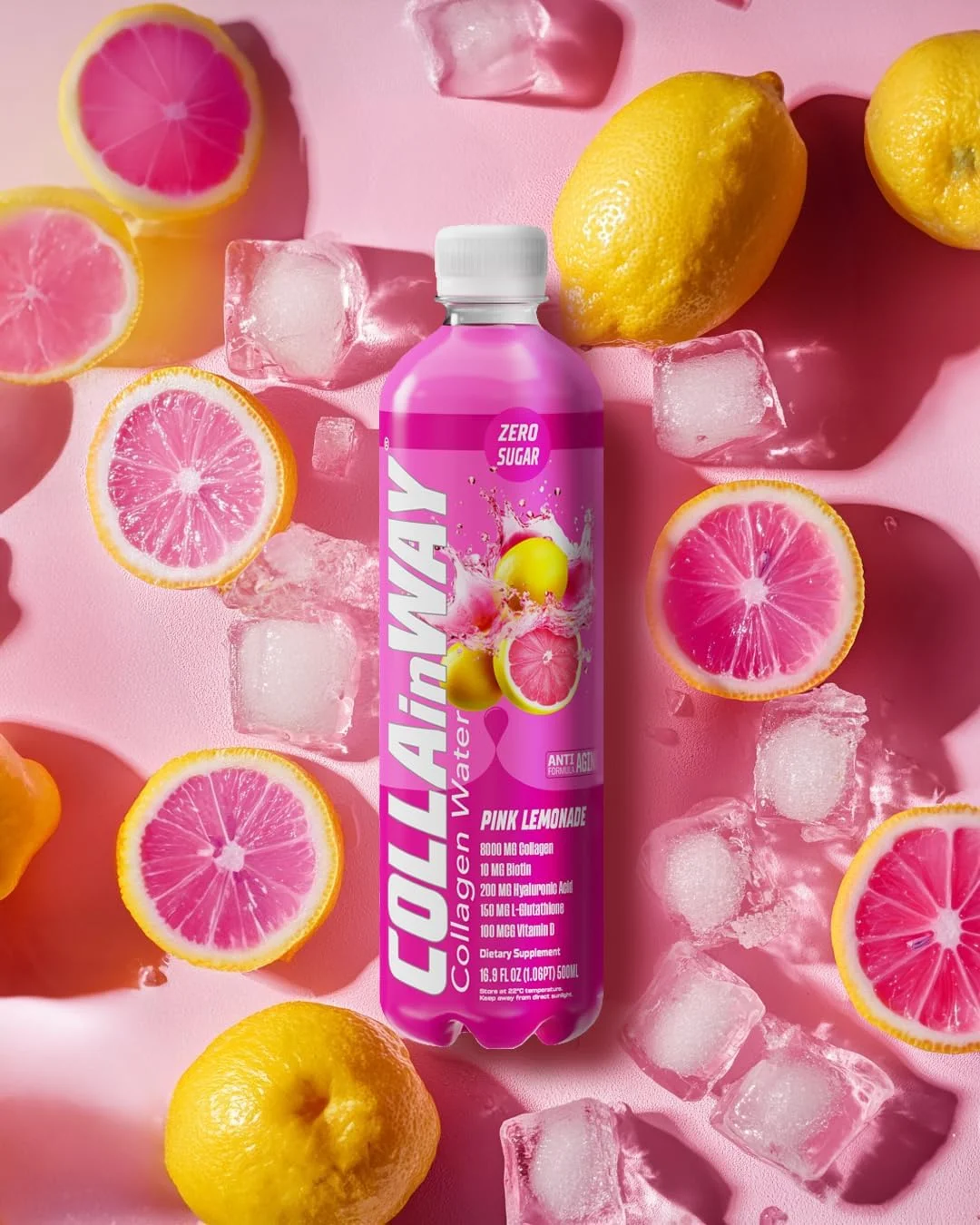 نوشیدنی کلاژن COLLAinWay با طعم لیموناد صورتی 8000 میلی گرم - بدون شکر، بیوتین، اسید هیالورونیک، ال-گلوتاتیون، ویتامین D - پشتیبانی از سلامت مو، پوست، ناخن و استخوان، نوشیدنی آبرسان و زیبایی، بسته 12 عددی نوشیدنی کلاژن COLLAinWay با طعم لیموناد صورتی 8000 میلی گرم - بدون شکر، بیوتین، اسید هیالورونیک، ال-گلوتاتیون، ویتامین D - پشتیبانی از سلامت مو، پوست، ناخن و استخوان، نوشیدنی آبرسان و زیبایی، بسته 12 عددی