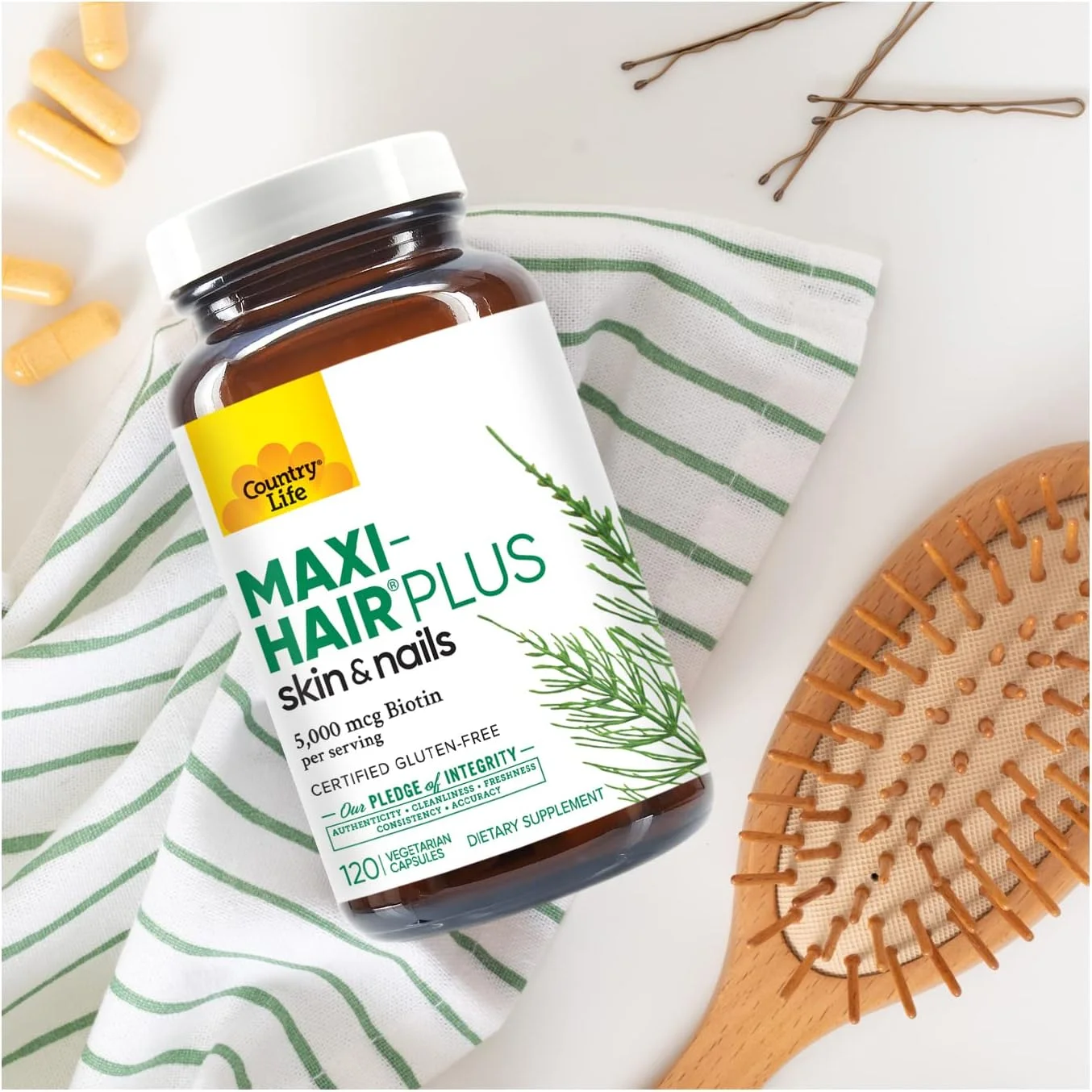 کپسول های تقویت مو، پوست و ناخن Country Life Maxi-Hair Plus، بسته 120 عددی کپسول های تقویت مو، پوست و ناخن Country Life Maxi-Hair Plus، بسته 120 عددی