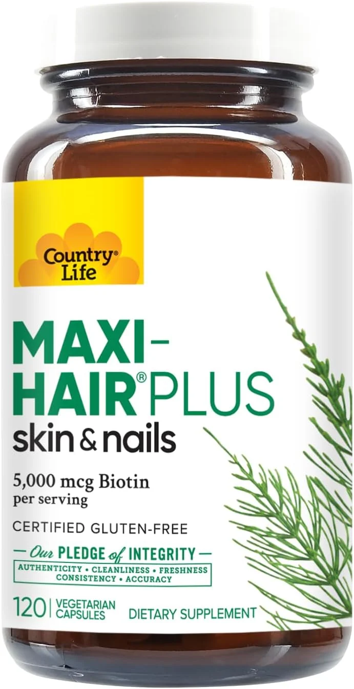 کپسول های تقویت مو، پوست و ناخن Country Life Maxi-Hair Plus، بسته 120 عددی کپسول های تقویت مو، پوست و ناخن Country Life Maxi-Hair Plus، بسته 120 عددی