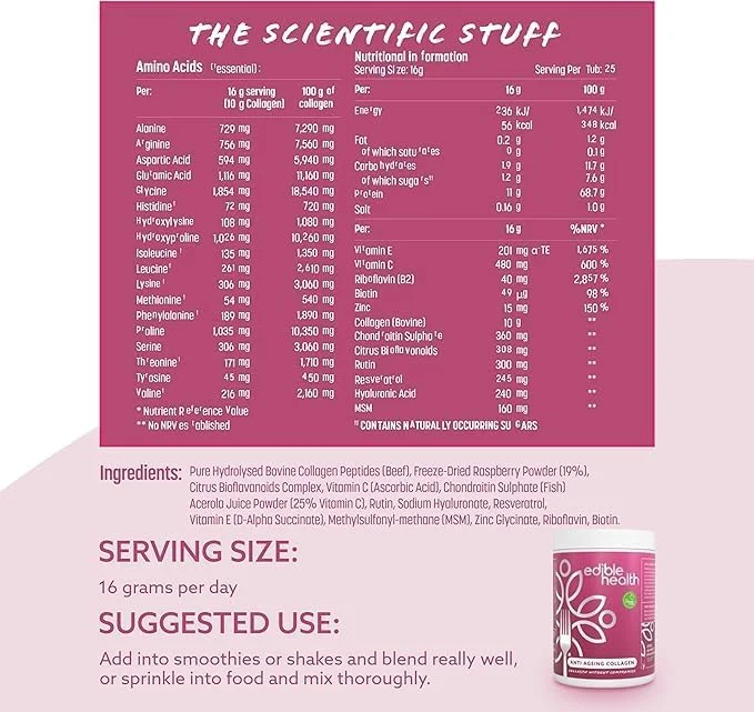 پودر پروتئین ضد پیری برای سلامت مو، پوست و ناخن - غنی شده با ویتامین های C، E و هیالورونیک اسید - 400 گرم پودر پروتئین ضد پیری برای سلامت مو، پوست و ناخن - غنی شده با ویتامین های C، E و هیالورونیک اسید - 400 گرم