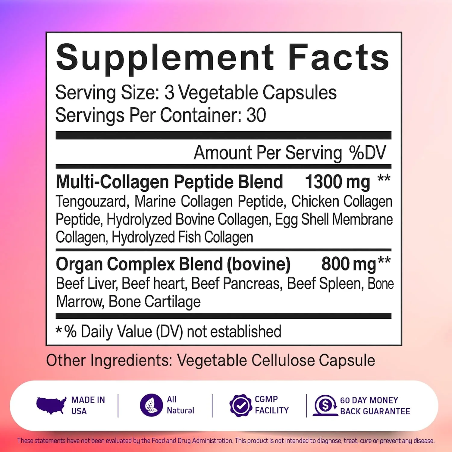 کپسول های کلاژن ترکیبی Herbtonics انواع I، II، III، V و X + پپتیدهای پروتئینی + کمپلکس ارگان نوع 1، 2، 3، 5 و 10 پودر آب قلم برای مو، پوست، ناخن و مکمل مفاصل، 90 قرص گیاهی کپسول های کلاژن ترکیبی Herbtonics انواع I، II، III، V و X + پپتیدهای پروتئینی + کمپلکس ارگان نوع 1، 2، 3، 5 و 10 پودر آب قلم برای مو، پوست، ناخن و مکمل مفاصل، 90 قرص گیاهی