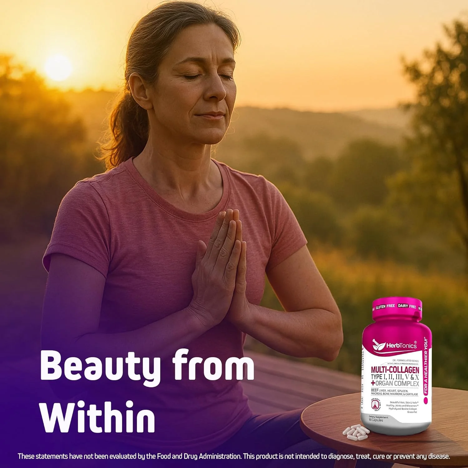 کپسول های کلاژن ترکیبی Herbtonics انواع I، II، III، V و X + پپتیدهای پروتئینی + کمپلکس ارگان نوع 1، 2، 3، 5 و 10 پودر آب قلم برای مو، پوست، ناخن و مکمل مفاصل، 90 قرص گیاهی کپسول های کلاژن ترکیبی Herbtonics انواع I، II، III، V و X + پپتیدهای پروتئینی + کمپلکس ارگان نوع 1، 2، 3، 5 و 10 پودر آب قلم برای مو، پوست، ناخن و مکمل مفاصل، 90 قرص گیاهی