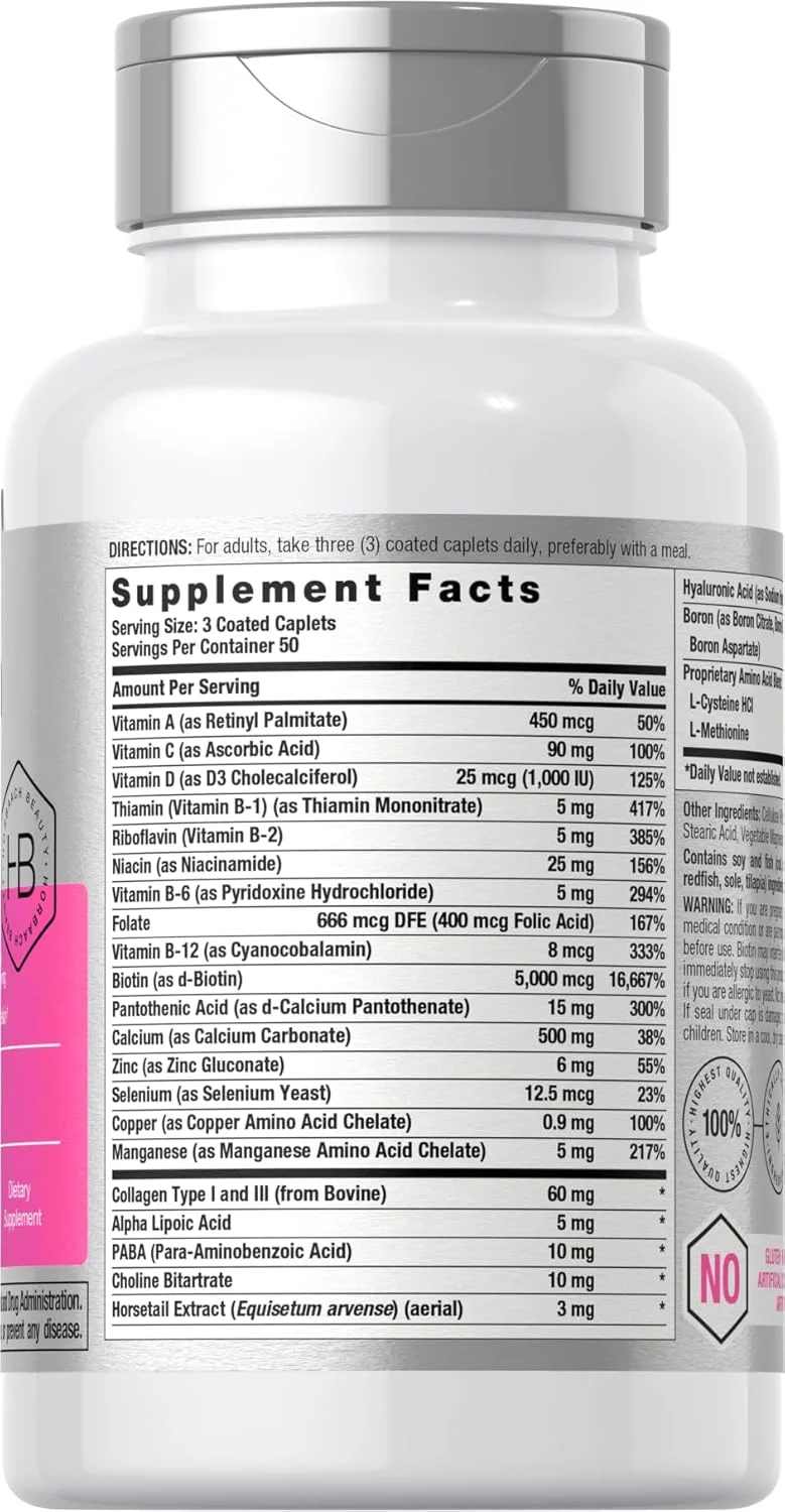 ویتامین های مو، پوست و ناخن هورباخ | 150 عدد کپسول | حاوی بیوتین و کلاژن | مکمل برای زنان و مردان | غیر GMO، بدون گلوتن | ویتامین های مو، پوست و ناخن هورباخ | 150 عدد کپسول | حاوی بیوتین و کلاژن | مکمل برای زنان و مردان | غیر GMO، بدون گلوتن |