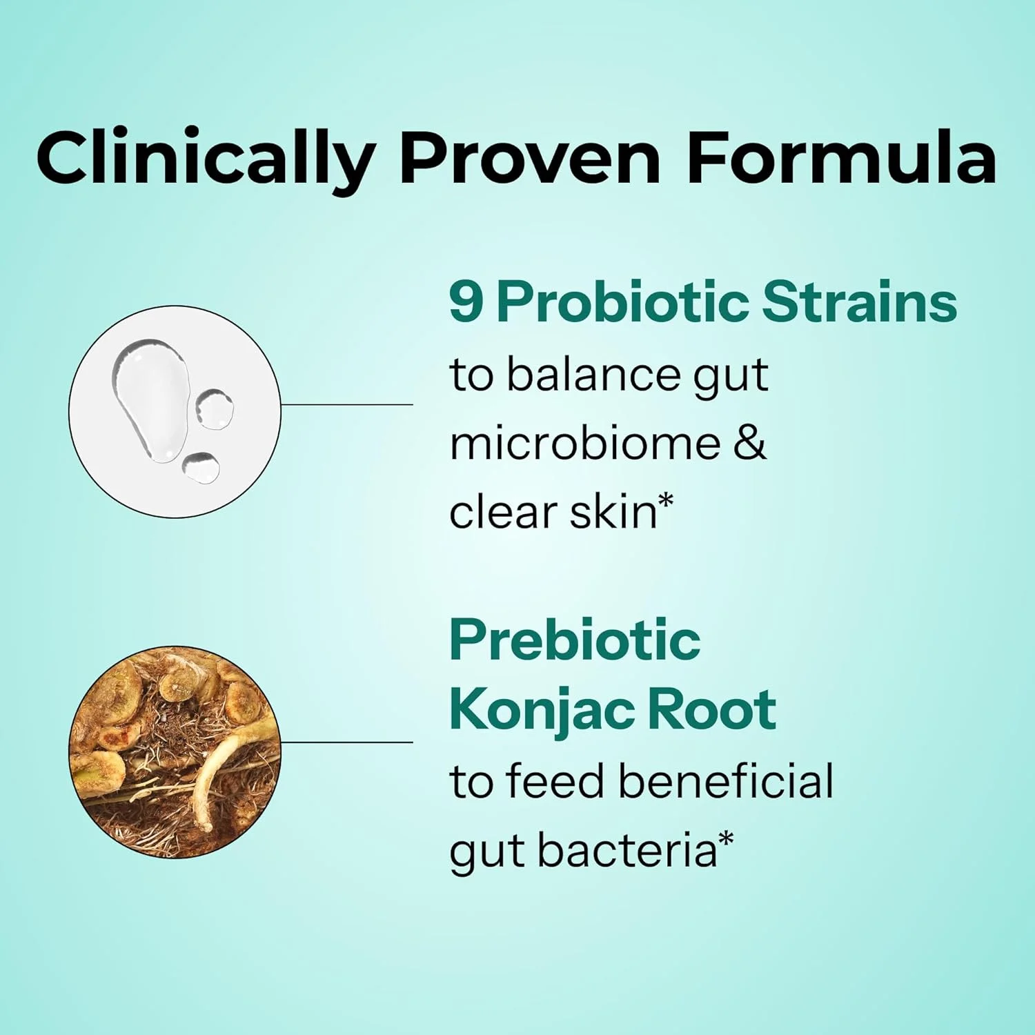 مکمل پروبیوتیک HUM Skin Squad برای پوست شفاف و سلامت روده - پروبیوتیک های میکروبیوم برای پوست های دارای مشکل و جوش (60 کپسول گیاهی، 30 روز مصرف)