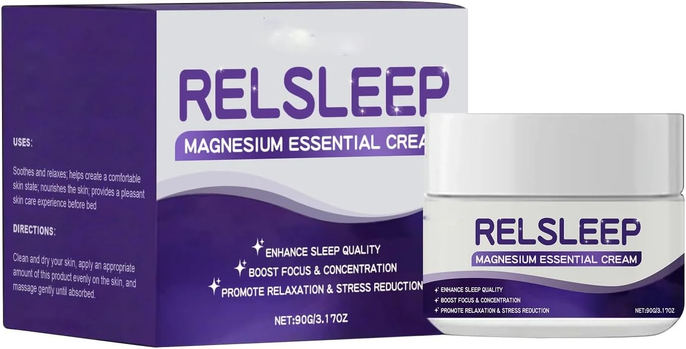 کرم منیزیم خالص LBOYLOVE®، کرم منیزیم برای خواب، گرفتگی عضلات پا و درد، لوسیون منیزیم برای خواب، روغن اسطوخودوس برای زنان و مردان، تغذیه پوست، کاهش ریزش مو (90 گرم/3.17 اونس)