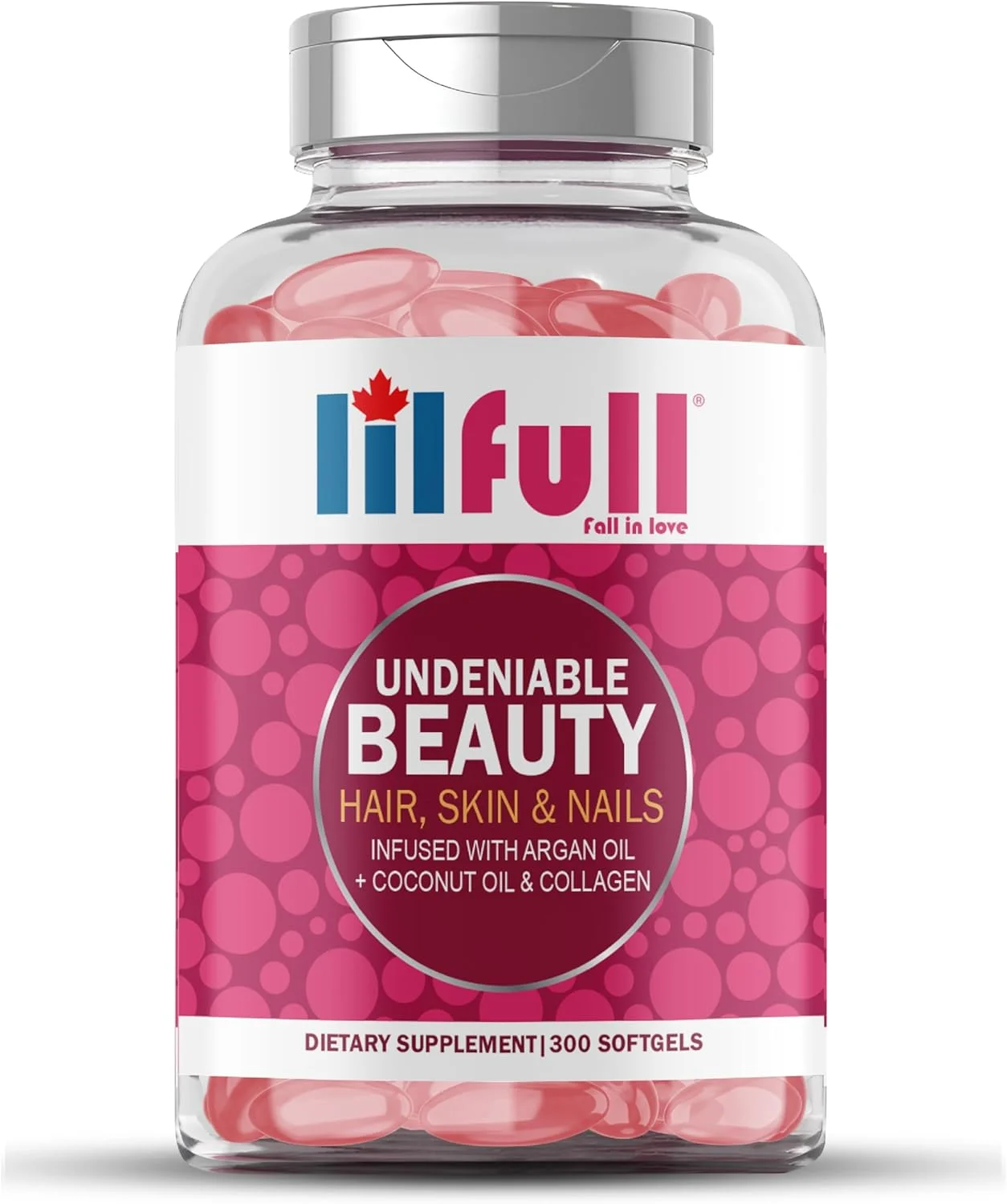 لیلفول مو، پوست و ناخن 300 سافت ژل | غنی شده با ویتامین های A، C، D3، E، B1، B2، B6، B9، B12، B7، B5 | تقویت کننده مو، پوست درخشان و ناخن های قوی | غنی شده با روغن آرگان، روغن نارگیل و کلاژن لیلفول مو، پوست و ناخن 300 سافت ژل | غنی شده با ویتامین های A، C، D3، E، B1، B2، B6، B9، B12، B7، B5 | تقویت کننده مو، پوست درخشان و ناخن های قوی | غنی شده با روغن آرگان، روغن نارگیل و کلاژن