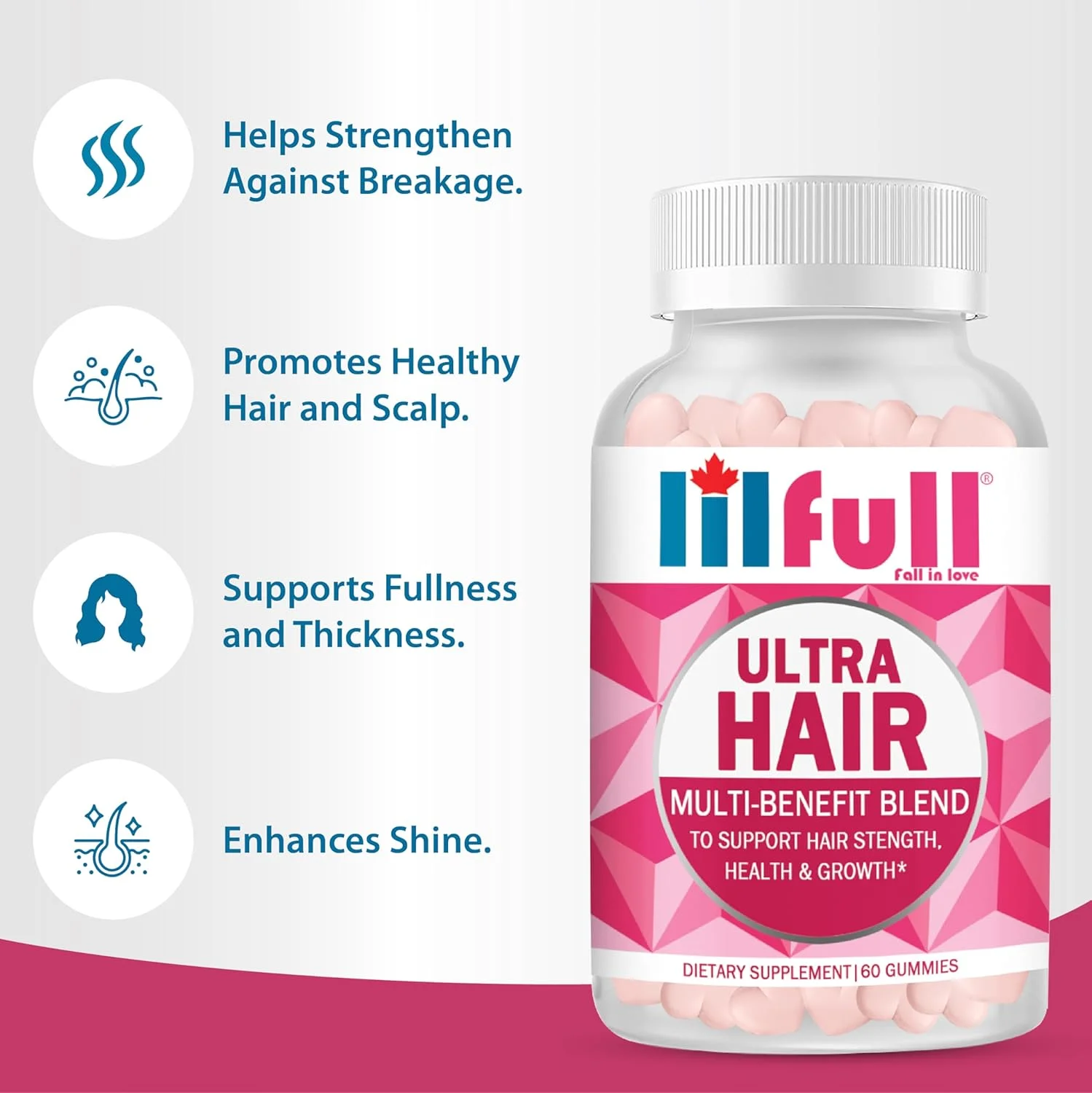 ویتامین های مو Lilfull برای رشد مو - مخلوط مولتی ویتامین بیوتین 10000 میکروگرم | رشته های قوی تر و ضخیم تر، رشد سریع تر، پوست و ناخن های سالم تر، کاهش شکستگی - 60 پاستیل ویتامین های مو Lilfull برای رشد مو - مخلوط مولتی ویتامین بیوتین 10000 میکروگرم | رشته های قوی تر و ضخیم تر، رشد سریع تر، پوست و ناخن های سالم تر، کاهش شکستگی - 60 پاستیل