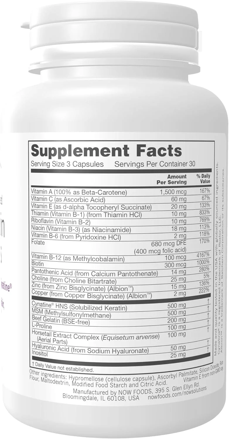 کپسول مو، پوست و ناخن ناو فودز حاوی سیناتین، 90 عددی کپسول مو، پوست و ناخن ناو فودز حاوی سیناتین، 90 عددی