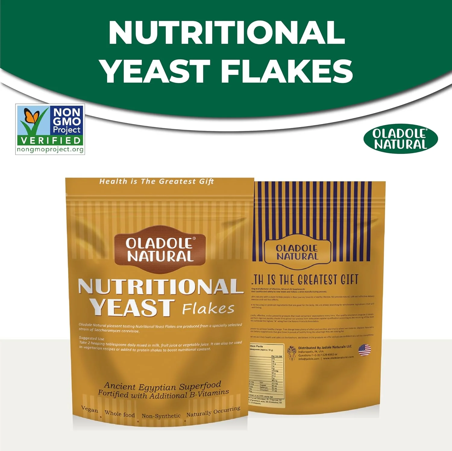 پودر مخمر مغذی طبیعی Oladole - 227 گرم | ارتقاء دهنده غذاهای گیاهی، اسموتی ها و دستور العمل ها | غنی از ویتامین های B، پروتئین و فیبر | پشتیبانی از سیستم ایمنی، پوست و موی سالم | غیر GMO پودر مخمر مغذی طبیعی Oladole - 227 گرم | ارتقاء دهنده غذاهای گیاهی، اسموتی ها و دستور العمل ها | غنی از ویتامین های B، پروتئین و فیبر | پشتیبانی از سیستم ایمنی، پوست و موی سالم | غیر GMO