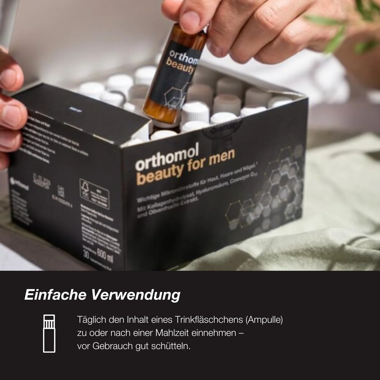 ارتومول بیوتی برای آقایان - پشتیبانی از پوست، مو و ناخن در مردان - با کوآنزیم Q10، بیوتین و روی - بطری های نوشیدنی، بسته 30 عددی ارتومول بیوتی برای آقایان - پشتیبانی از پوست، مو و ناخن در مردان - با کوآنزیم Q10، بیوتین و روی - بطری های نوشیدنی، بسته 30 عددی