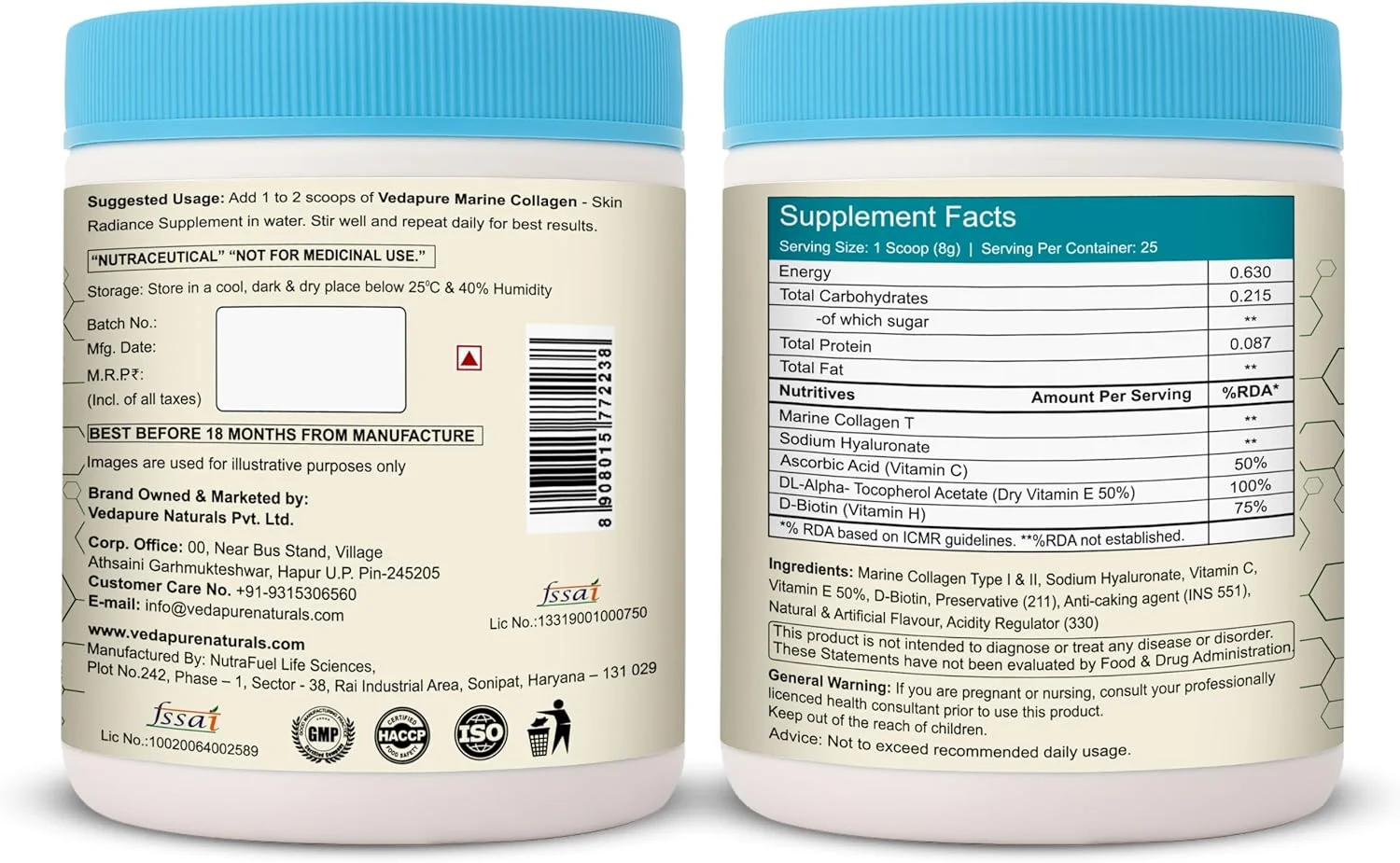 مکمل درخشان کننده پوست کلاژن دریایی ودپوره | انبه هلو، 200 گرم | پودر کلاژن هیدرولیز شده با اسیدهای آمینه، بیوتین، ویتامین C و E | پوست، مفاصل، مو و ناخن های سالم مکمل درخشان کننده پوست کلاژن دریایی ودپوره | انبه هلو، 200 گرم | پودر کلاژن هیدرولیز شده با اسیدهای آمینه، بیوتین، ویتامین C و E | پوست، مفاصل، مو و ناخن های سالم