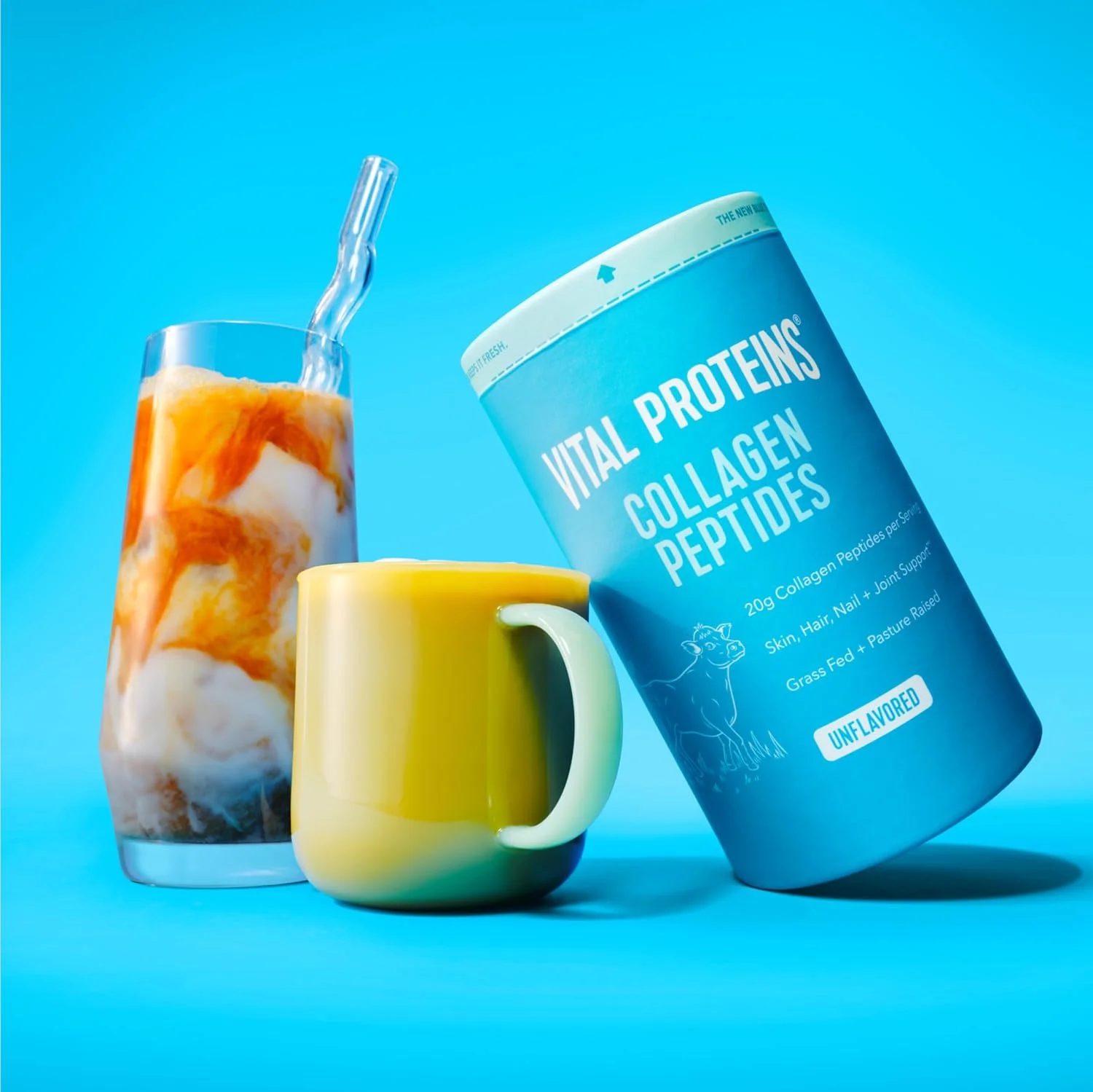 پودر پپتیدهای کلاژن Vital Proteins، تقویت کننده سلامت مو، ناخن، پوست، استخوان و مفاصل، بدون طعم 264 گرم پودر پپتیدهای کلاژن Vital Proteins، تقویت کننده سلامت مو، ناخن، پوست، استخوان و مفاصل، بدون طعم 264 گرم