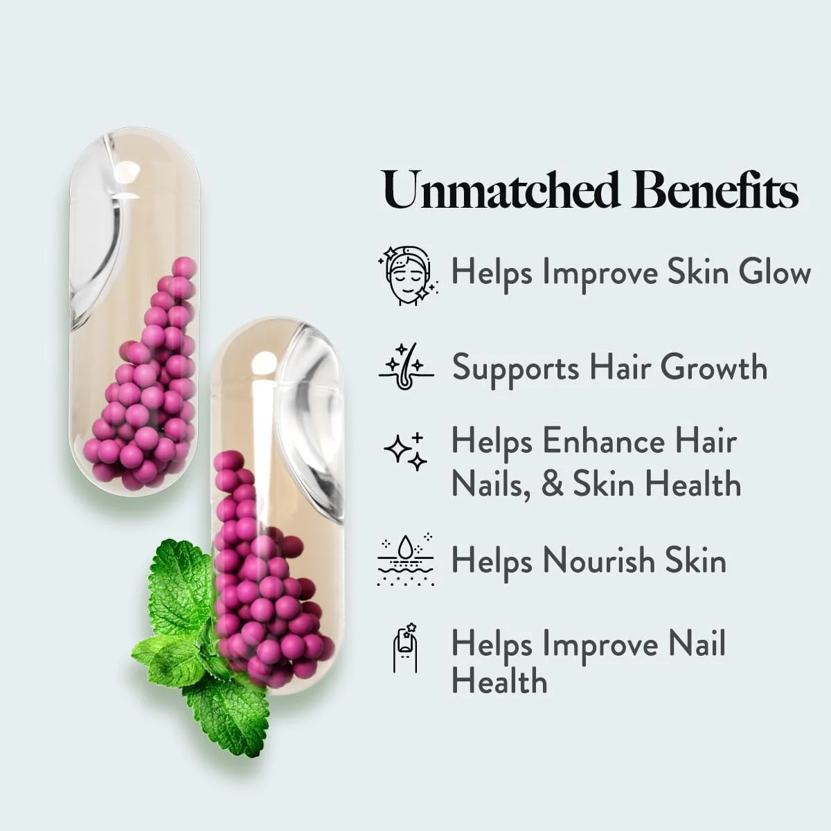 ول بینگ نوتریشن اسلو، مو، پوست و ناخن، کلاژن، گلوتاتیون، اچ ال آ، بیوتین در امگا 3 و روغن گل مغربی، ماتریکس تجدید و درخشش پوست، رشد و ترمیم مو، ناخن های قوی (60 کپسول)