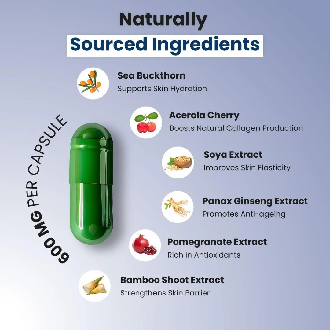 ZEROHARM کلاژن ساز با سنجد تلخ، ویتامین C، بیوتین - کلاژن گیاهی برای پوست، مو و مفاصل - مکمل 100% گیاهی برای مردان و زنان برای پوست روشن تر و جوان تر - 60 کپسول ZEROHARM کلاژن ساز با سنجد تلخ، ویتامین C، بیوتین - کلاژن گیاهی برای پوست، مو و مفاصل - مکمل 100% گیاهی برای مردان و زنان برای پوست روشن تر و جوان تر - 60 کپسول
