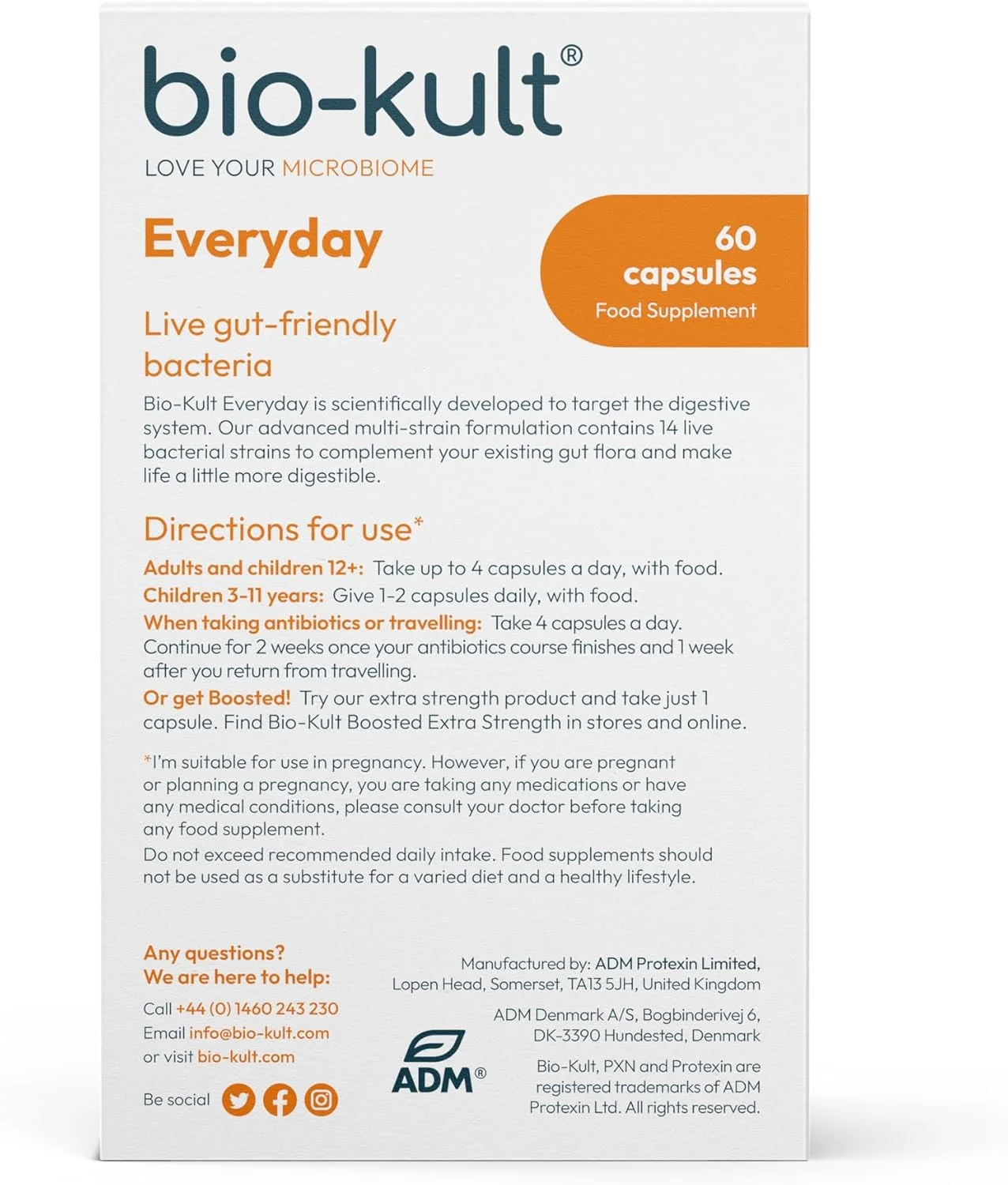 فرمولاسیون پیشرفته پروبیوتیک چند سویه Bio-Kult - بسته 30 کپسولی