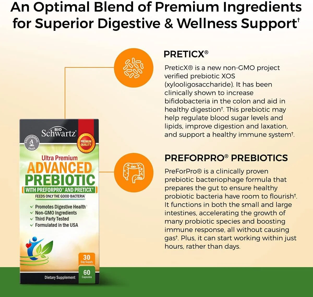 بیوشوارتز، پریبیوتیک فوقالعاده پیشرفته، 60 کپسول بیوشوارتز، پریبیوتیک فوقالعاده پیشرفته، 60 کپسول