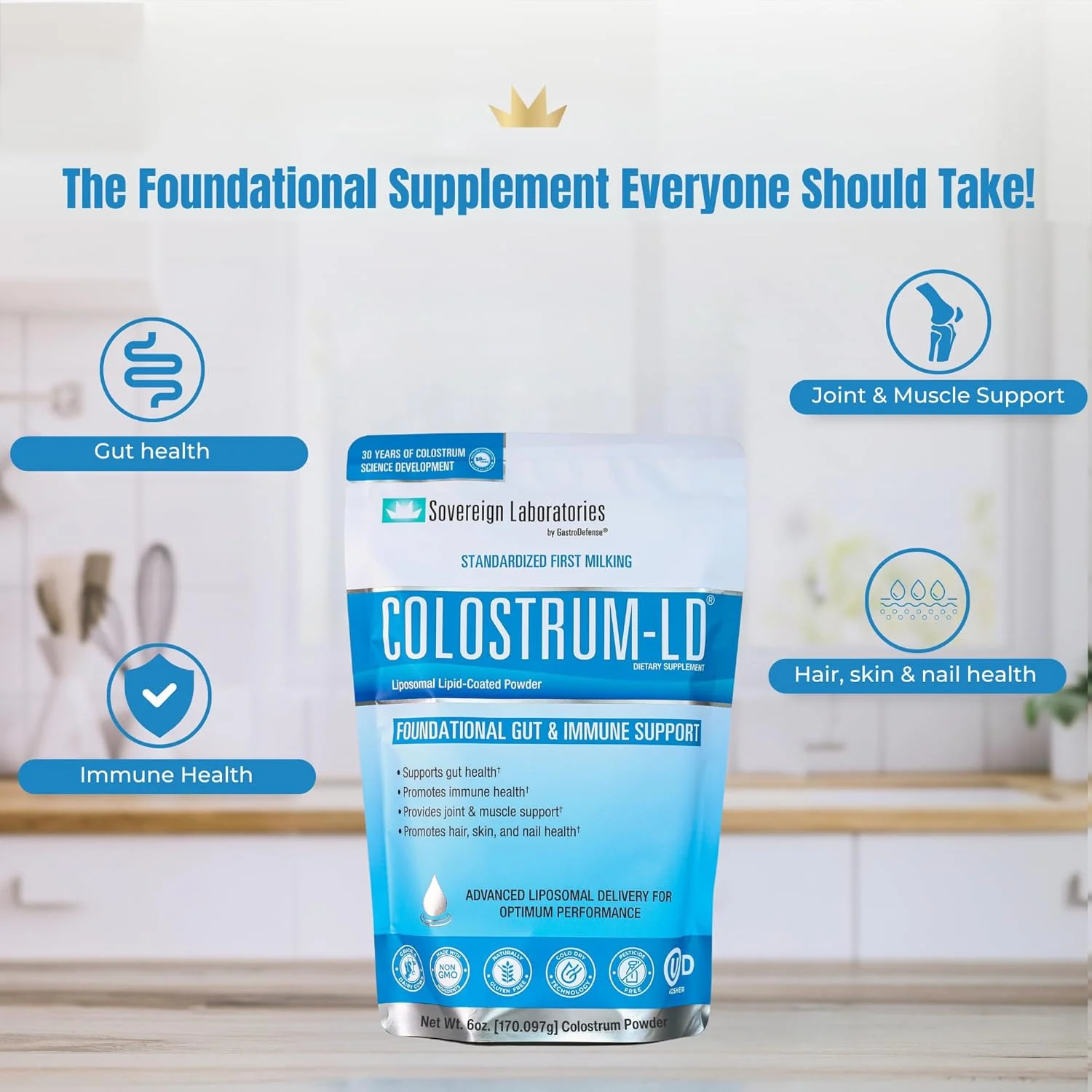 پودر کلستروم LD - دارای گواهی حلال، طعم ساده 453 گرمی پودر کلستروم LD - دارای گواهی حلال، طعم ساده 453 گرمی