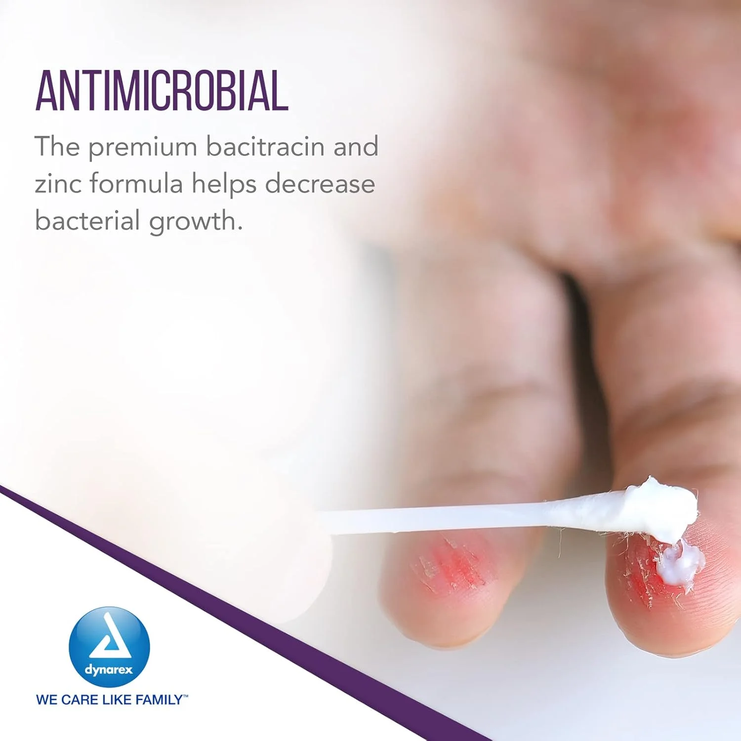پماد باسیتراسین زینک USP Dynarex - درمان التیام زخم برای بریدگی های جزئی، بثورات پوشک خارش دار و سوختگی های درجه یک - 1 جعبه 144 بسته 0.9 گرمی