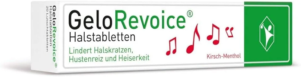 قرص مکیدنی گلو GeloRevoice با طعم گیلاس و منتول، 20 عددی