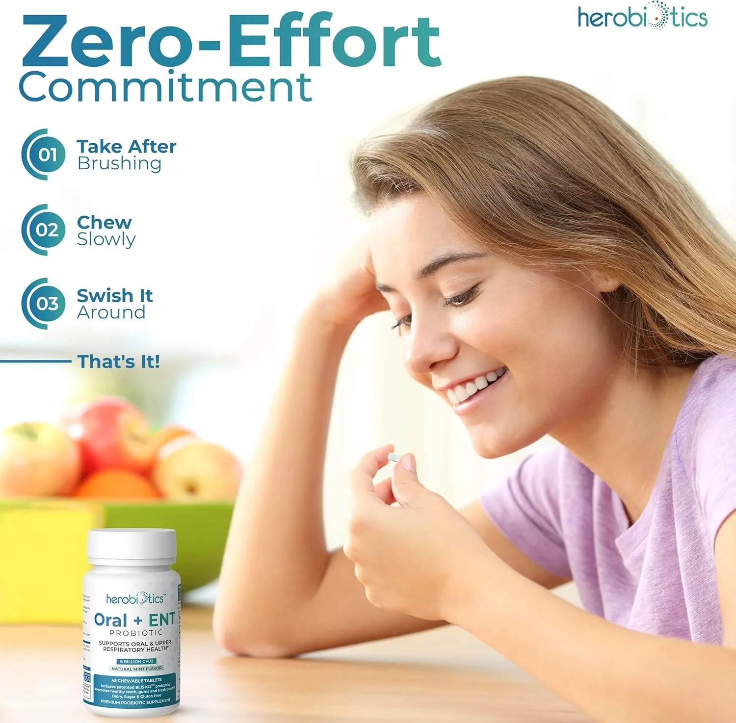 درمان 6 میلیارد CFU برای بوی بد دهان، بیماری لثه، التهاب لثه، گلو درد استرپتوکوکی، سنگ لوزه - Lactobacillus Reuteri، BLIS K12 و دهانی درمان 6 میلیارد CFU برای بوی بد دهان، بیماری لثه، التهاب لثه، گلو درد استرپتوکوکی، سنگ لوزه - Lactobacillus Reuteri، BLIS K12 و دهانی