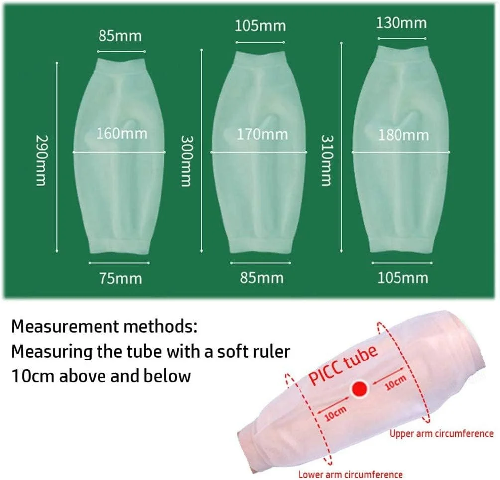 محافظ دوش خط PICC KASTWAVE سایز بزرگسال، محافظ ضد آب بازو برای شیمی درمانی، تزریق آنتی بیوتیک در منزل و جراحی، جنس سیلیکون مایع جدید