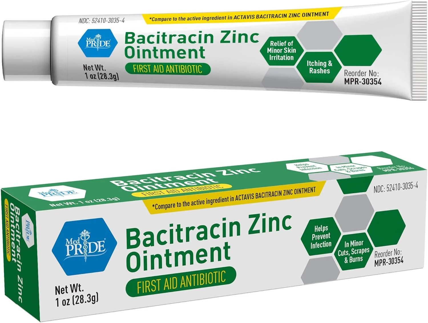 پماد باسیتراسین زینک | لوازم ضروری کمک های اولیه آنتی بیوتیکی برای خانه | تسکین دهنده ساییدگی، اگزما، خارش/خشکی پوست | تیوب 1 اونسی | بسته 4 عددی پماد باسیتراسین زینک | لوازم ضروری کمک های اولیه آنتی بیوتیکی برای خانه | تسکین دهنده ساییدگی، اگزما، خارش/خشکی پوست | تیوب 1 اونسی | بسته 4 عددی