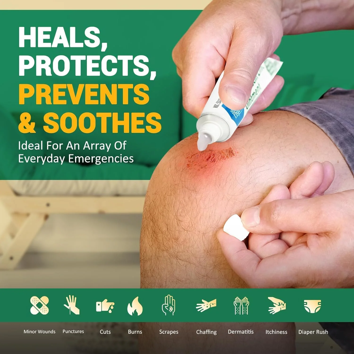 پماد باسیتراسین زینک | لوازم ضروری کمک های اولیه آنتی بیوتیکی برای خانه | تسکین دهنده ساییدگی، اگزما، خارش/خشکی پوست | تیوب 1 اونسی | بسته 4 عددی پماد باسیتراسین زینک | لوازم ضروری کمک های اولیه آنتی بیوتیکی برای خانه | تسکین دهنده ساییدگی، اگزما، خارش/خشکی پوست | تیوب 1 اونسی | بسته 4 عددی