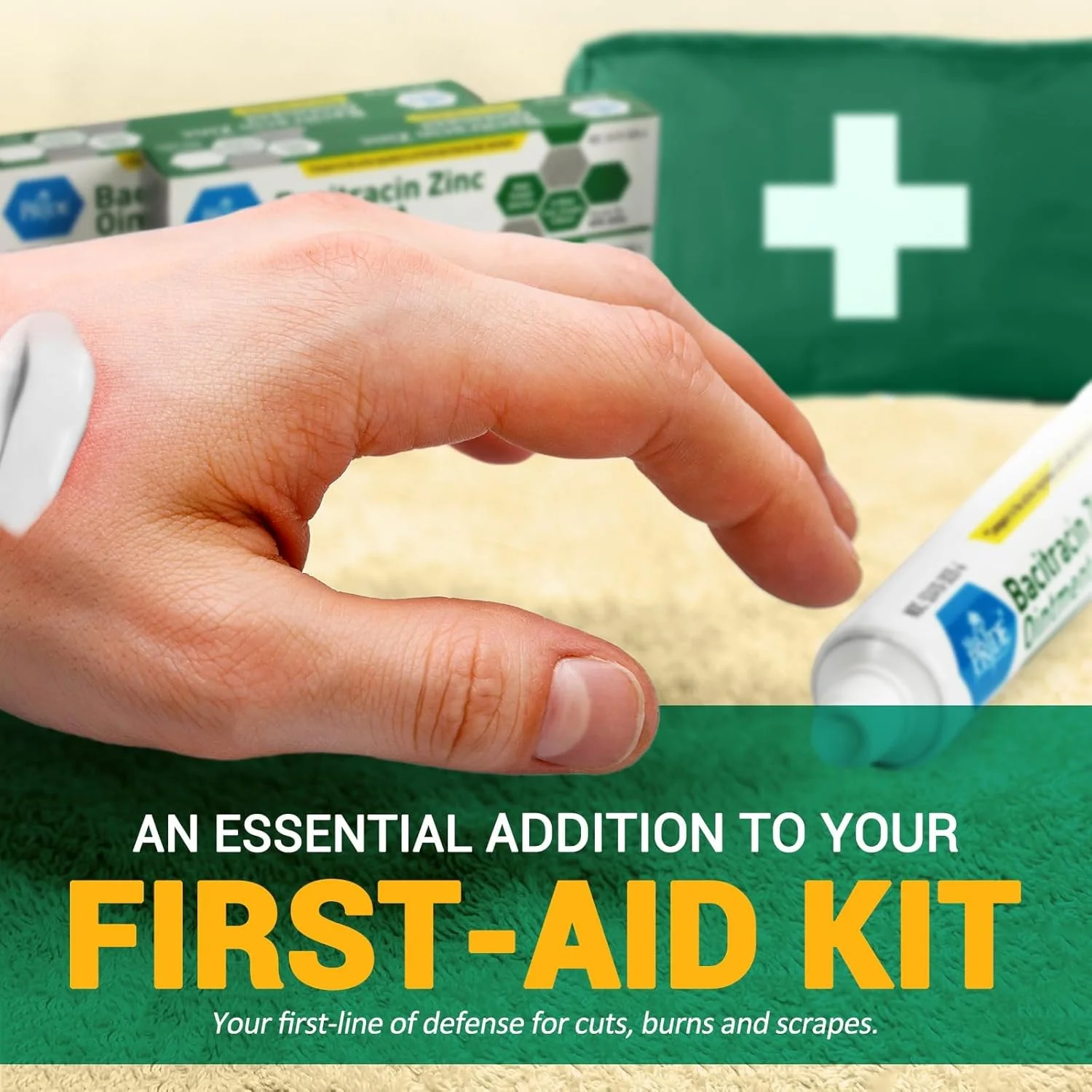 پماد باسیتراسین زینک | لوازم ضروری کمک های اولیه آنتی بیوتیکی برای خانه | تسکین دهنده ساییدگی، اگزما، خارش/خشکی پوست | تیوب 1 اونسی | بسته 4 عددی پماد باسیتراسین زینک | لوازم ضروری کمک های اولیه آنتی بیوتیکی برای خانه | تسکین دهنده ساییدگی، اگزما، خارش/خشکی پوست | تیوب 1 اونسی | بسته 4 عددی