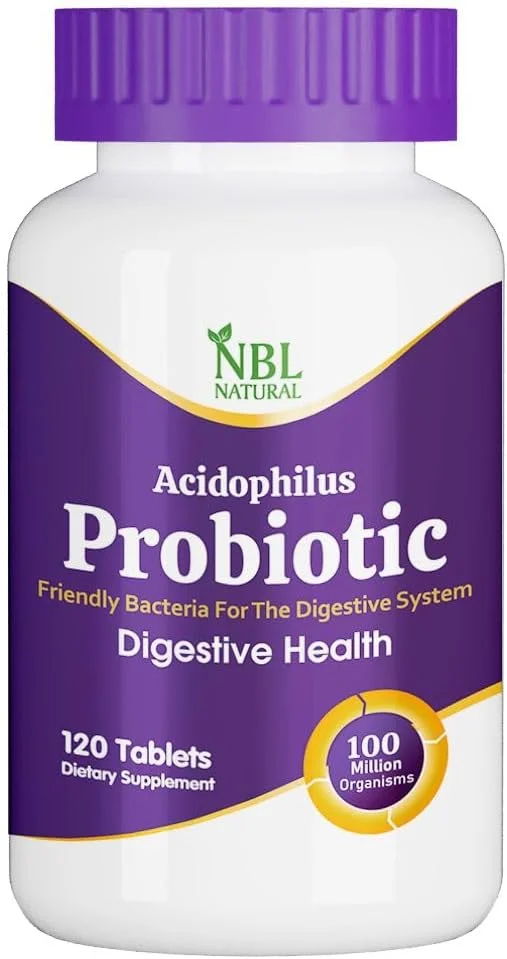NBL پروبیوتیک طبیعی 100 میلیون، پشتیبانی از سلامت دستگاه گوارش و روده، پروبیوتیک اسیدوفیلوس، 120 قرص NBL پروبیوتیک طبیعی 100 میلیون، پشتیبانی از سلامت دستگاه گوارش و روده، پروبیوتیک اسیدوفیلوس، 120 قرص