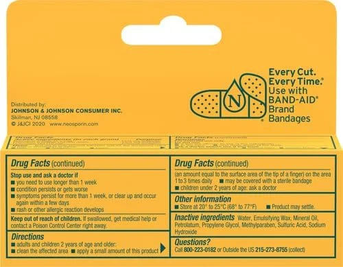 کرم تسکین دهنده درد نئوسپورین، 14 گرم