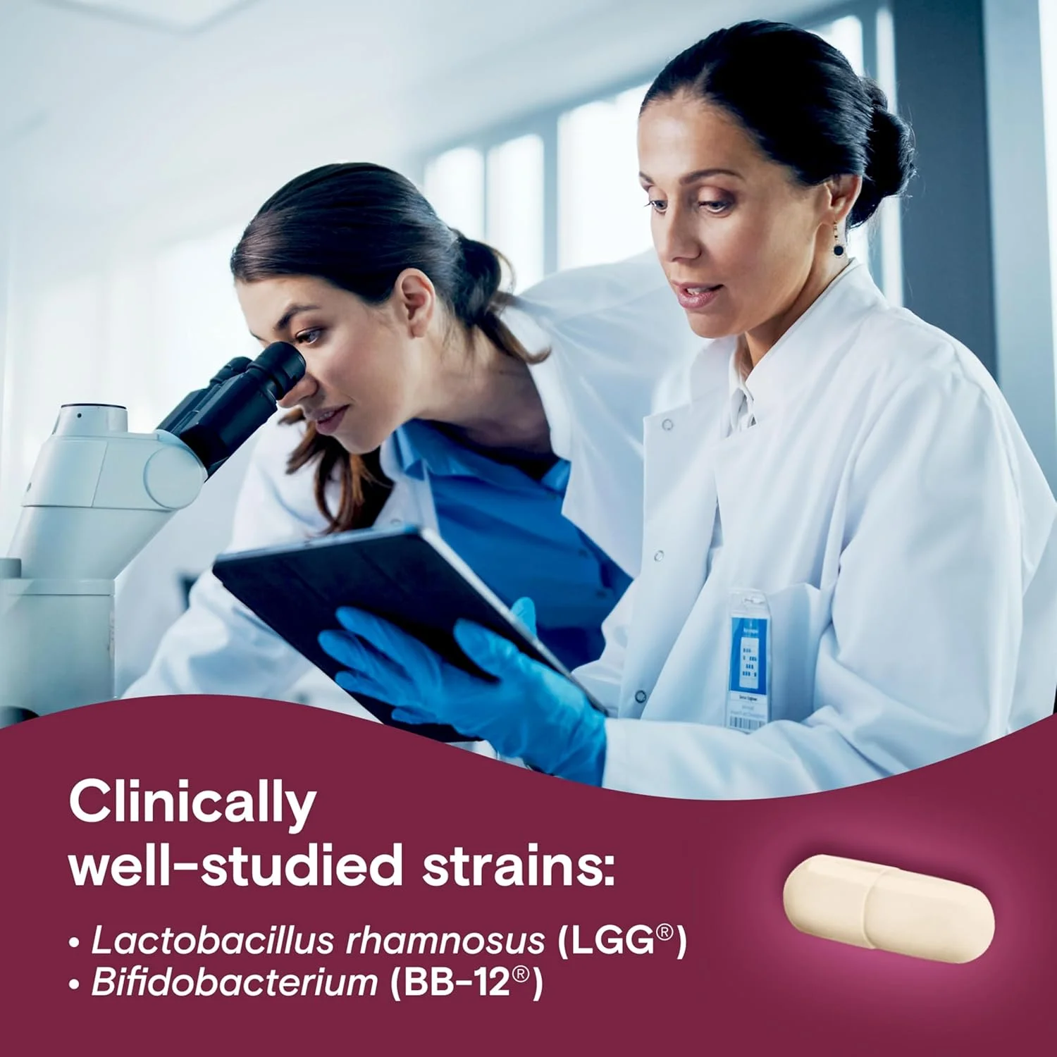 کپسول پروبیوتیک روزانه برای سلامت روده بزرگ فیلیپس، دفاع 4 در 1 در برابر علائم برای کمک به دفاع در برابر نفخ، یبوست و اسهال گاه به گاه، مکمل روزانه، 60 عدد