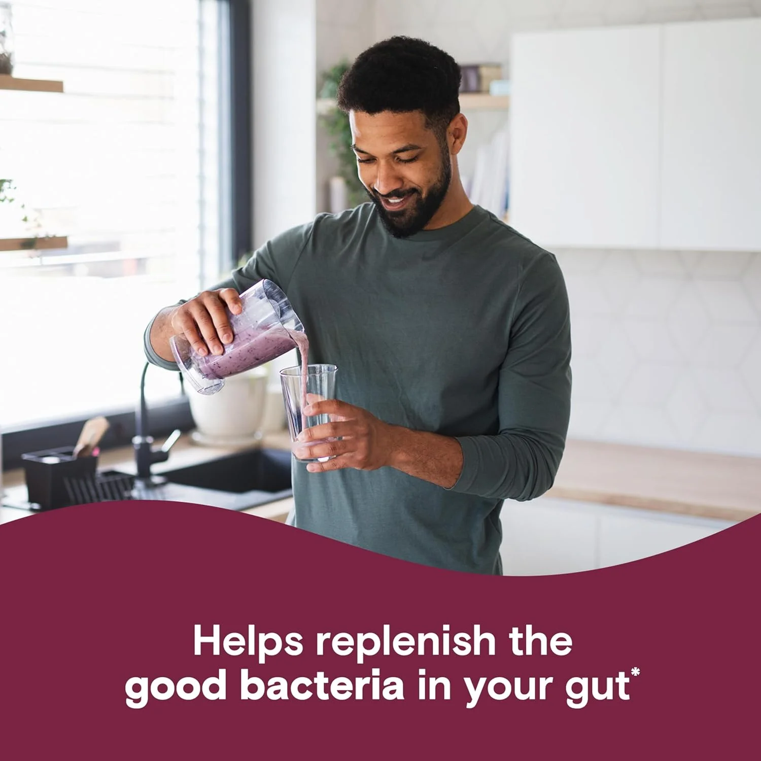 کپسول پروبیوتیک روزانه برای سلامت روده بزرگ فیلیپس، دفاع 4 در 1 در برابر علائم برای کمک به دفاع در برابر نفخ، یبوست و اسهال گاه به گاه، مکمل روزانه، 60 عدد