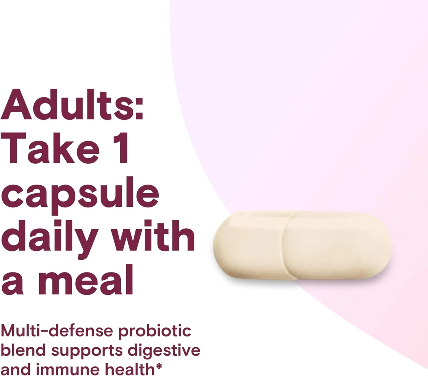 کپسول پروبیوتیک روزانه برای سلامت روده بزرگ فیلیپس، دفاع 4 در 1 در برابر علائم برای کمک به دفاع در برابر نفخ، یبوست و اسهال گاه به گاه، مکمل روزانه، 60 عدد