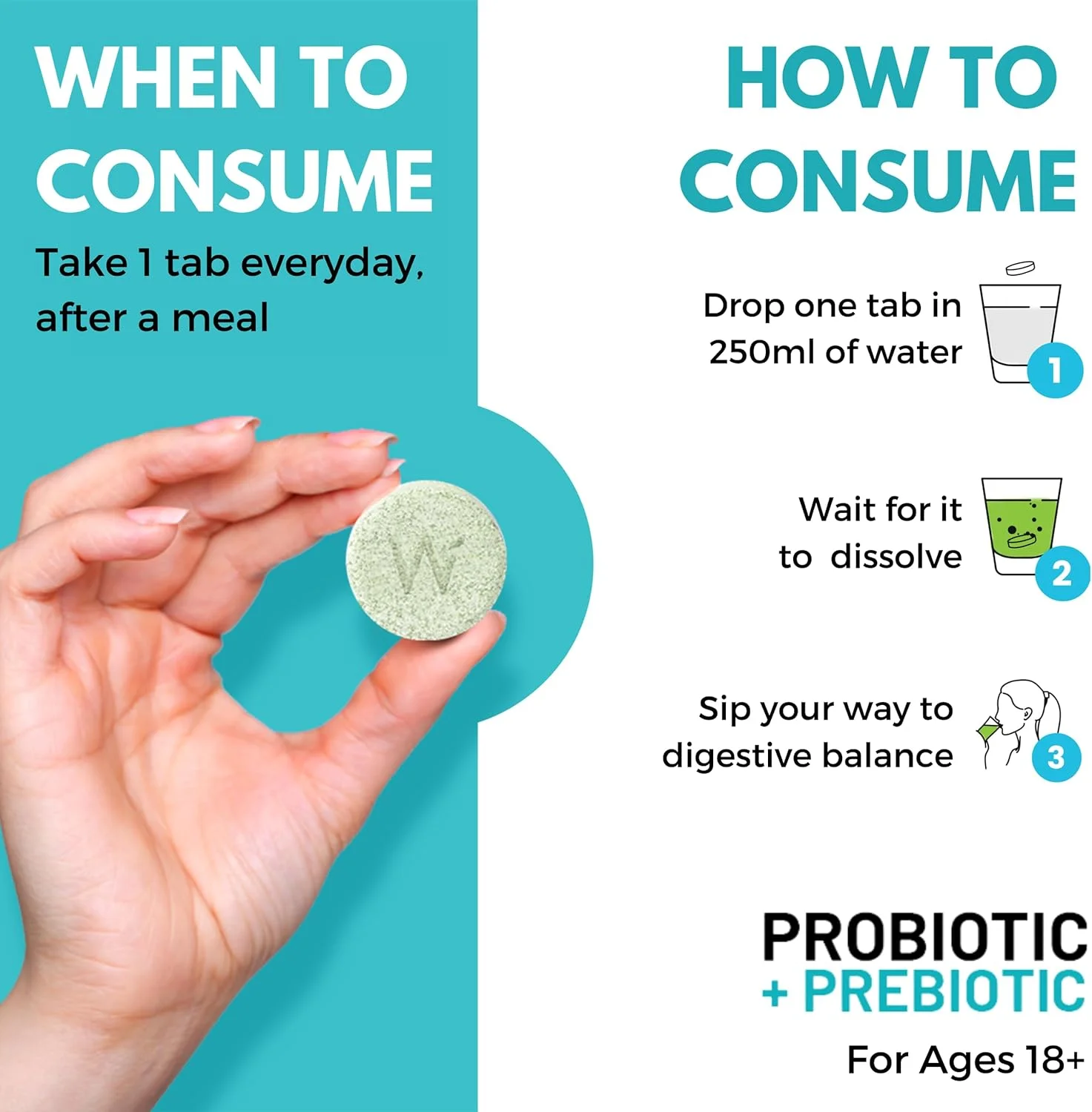 نوتریشن Wellbeing پروبیوتیک + پریبیوتیک روزانه | گیاهی | 18 میلیارد CFU، 6 سویه برای مردان و زنان با فیبر پریبیوتیک ارگانیک برای هضم، سلامت روده، متابولیسم | 42 قرص جوشان نوتریشن Wellbeing پروبیوتیک + پریبیوتیک روزانه | گیاهی | 18 میلیارد CFU، 6 سویه برای مردان و زنان با فیبر پریبیوتیک ارگانیک برای هضم، سلامت روده، متابولیسم | 42 قرص جوشان